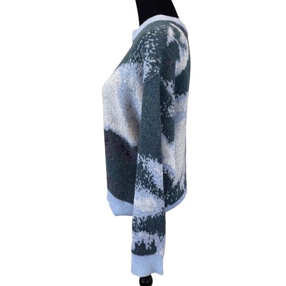 THE KOOPLES X RTR Blue Colorblock Knit Pullover Sweater Size S - Picture 7 of 9